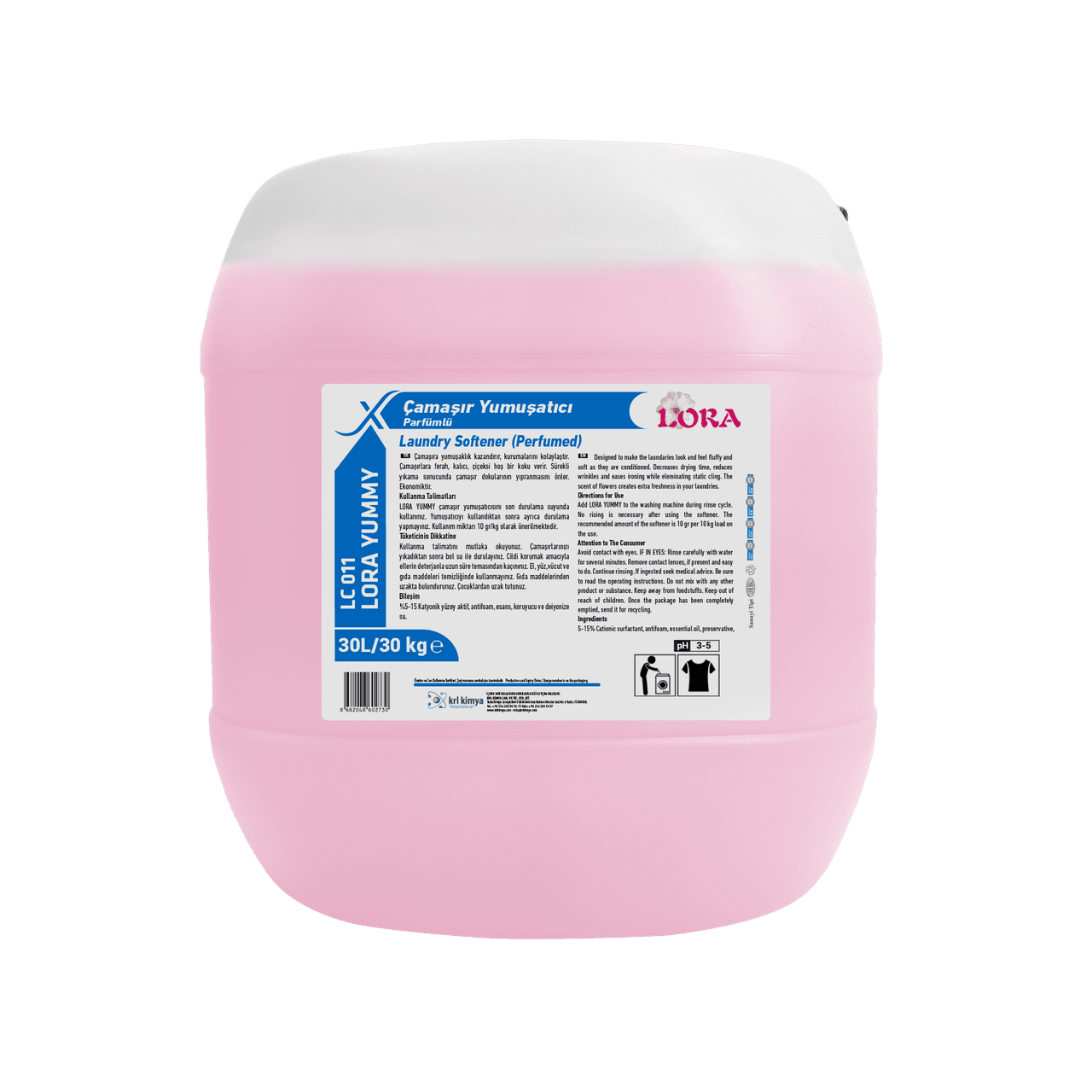 Parfümlü Pembe Çamaşır Yumuşatıcısı 30 kg