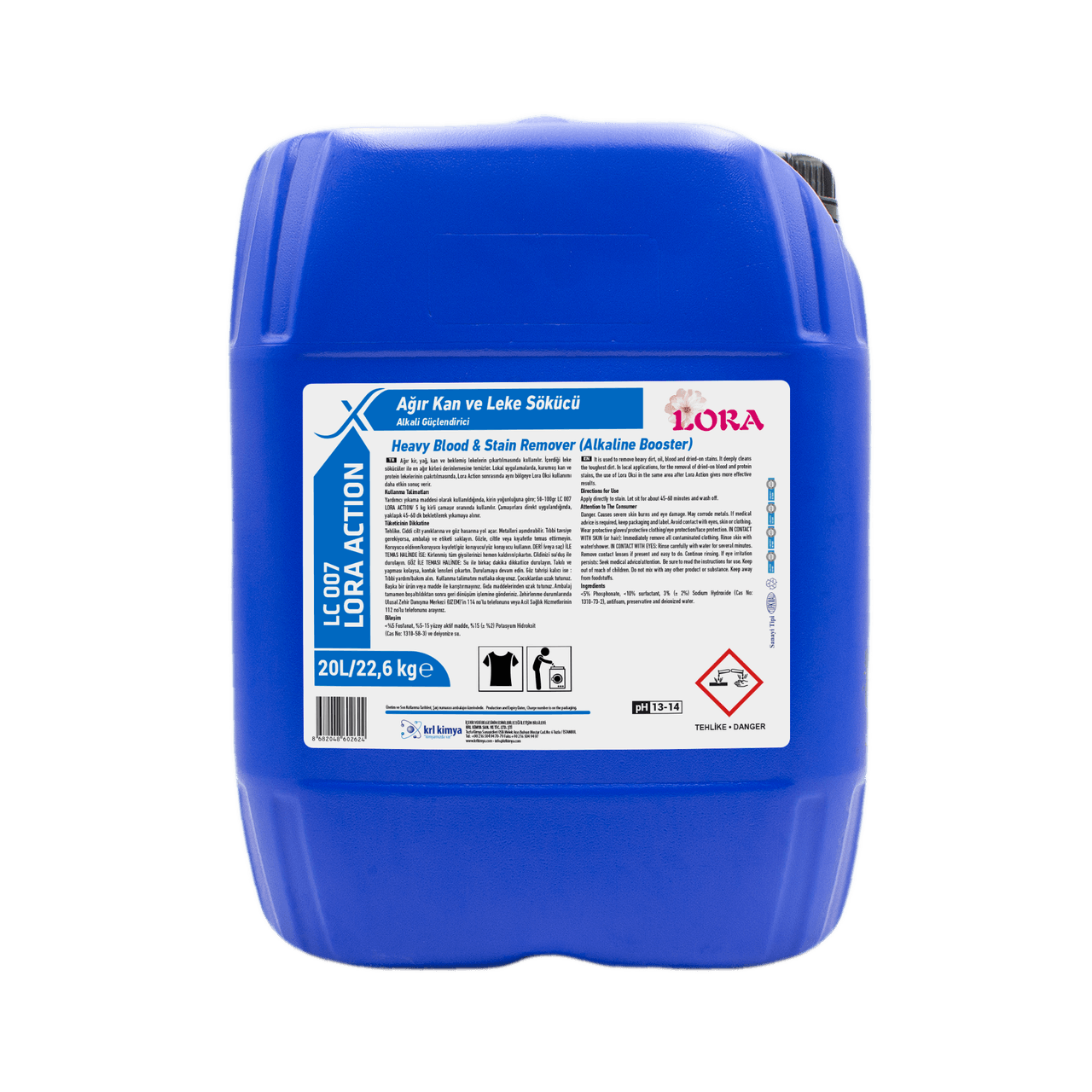 Alkali Güçlendirici Ağır Kan ve Leke Sökücü 22,60 kg