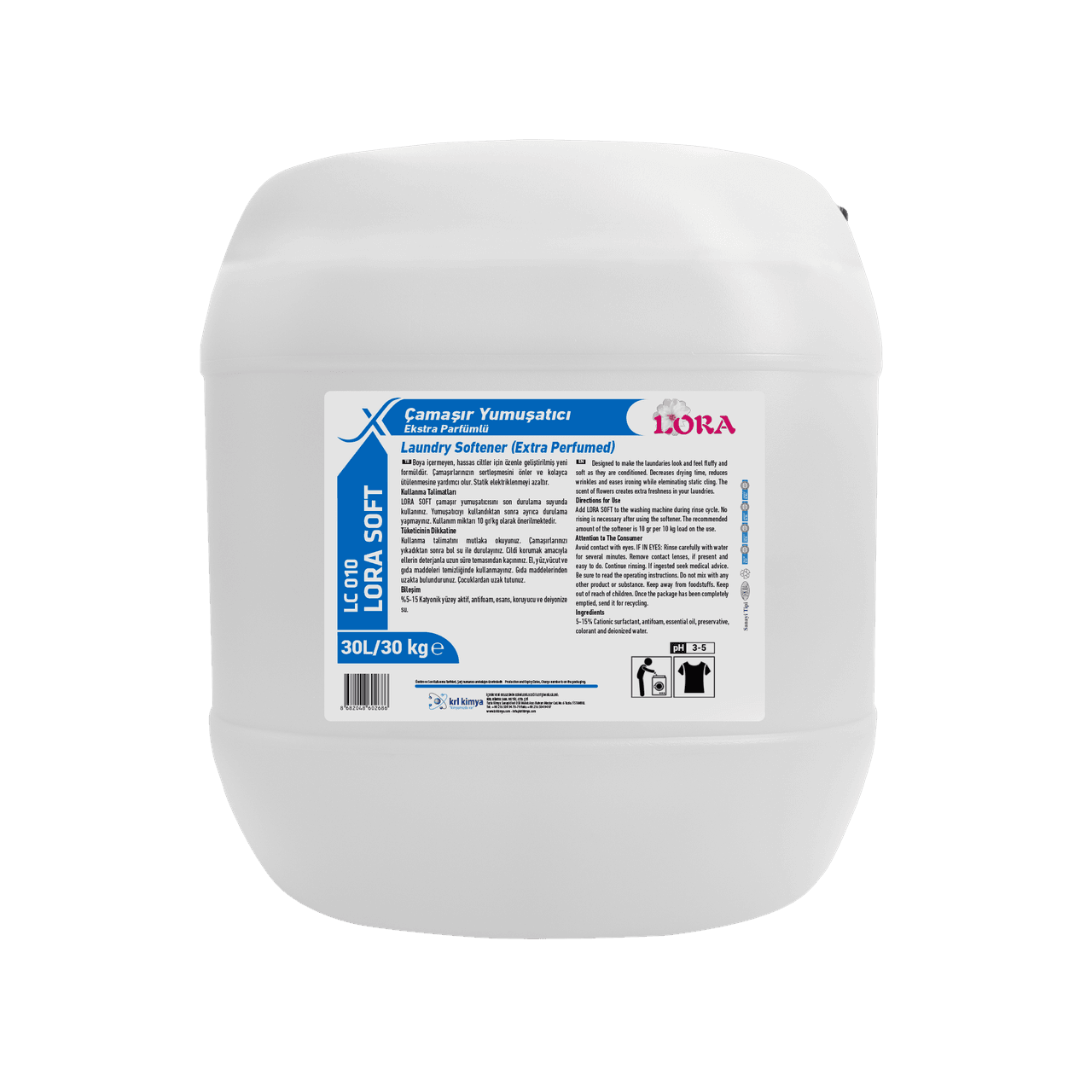 Ekstra Parfümlü Beyaz Çamaşır Yumuşatıcısı 30 kg