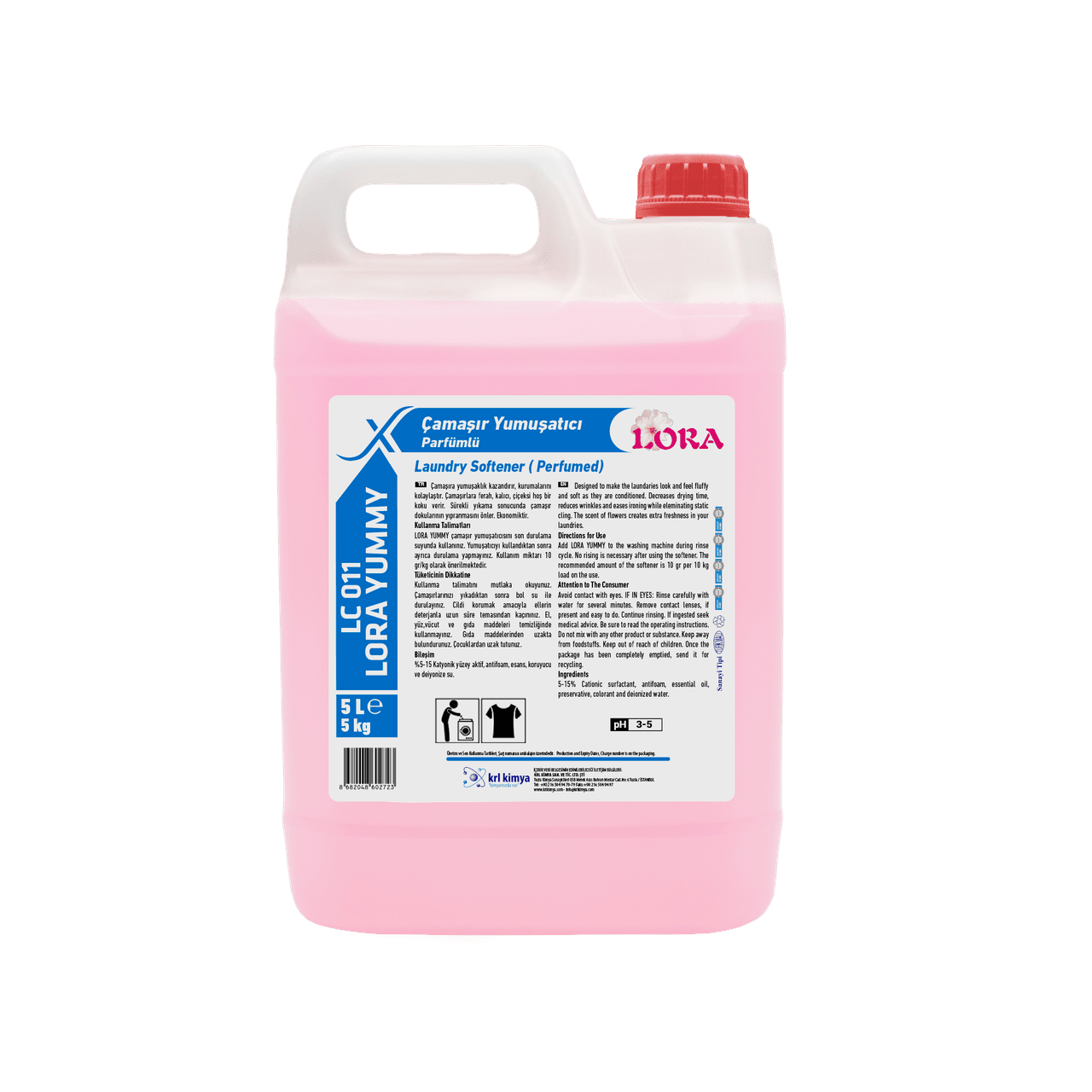 Parfümlü Pembe Çamaşır Yumuşatıcısı 5 kg